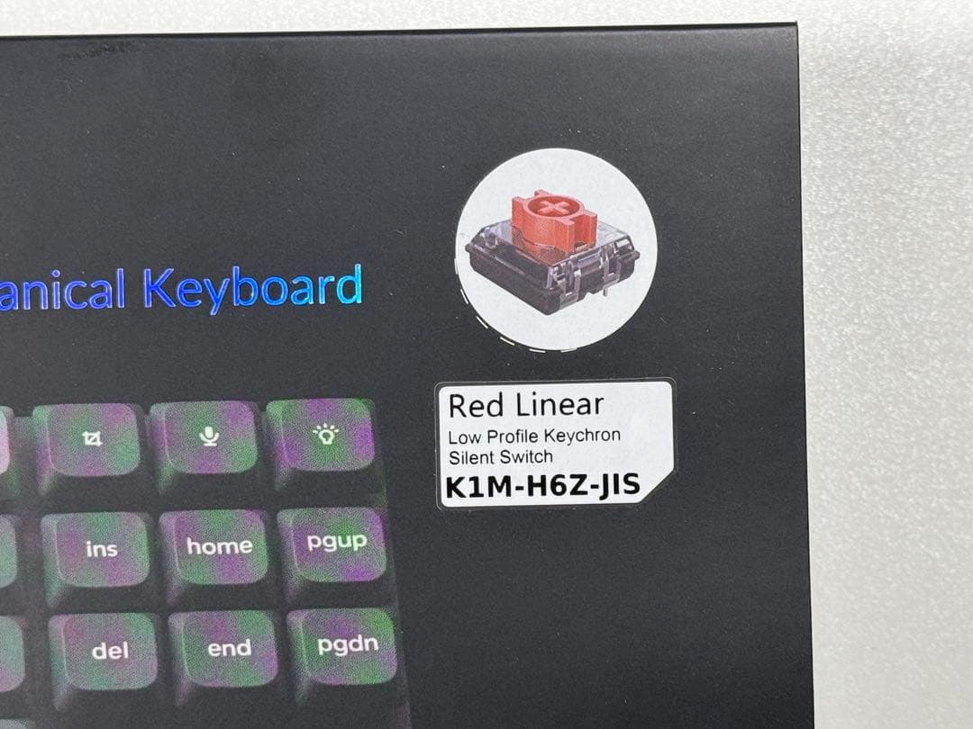 Keychron K1 Max（ロープロファイル、静音赤軸）