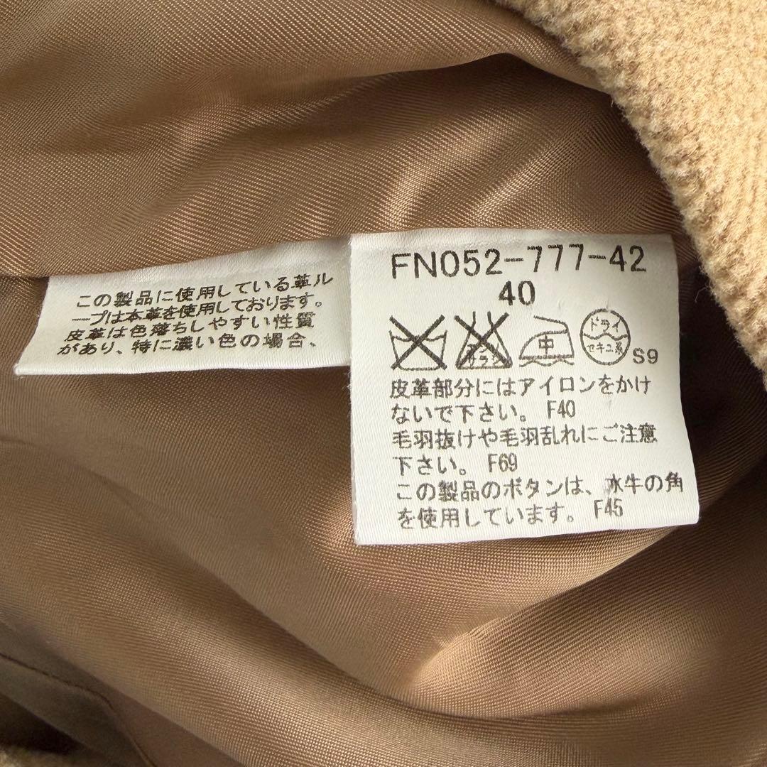 ☆美品☆バーバリーロンドン　スタンドカラーダッフルコート　ヘリンボーン　キャメル