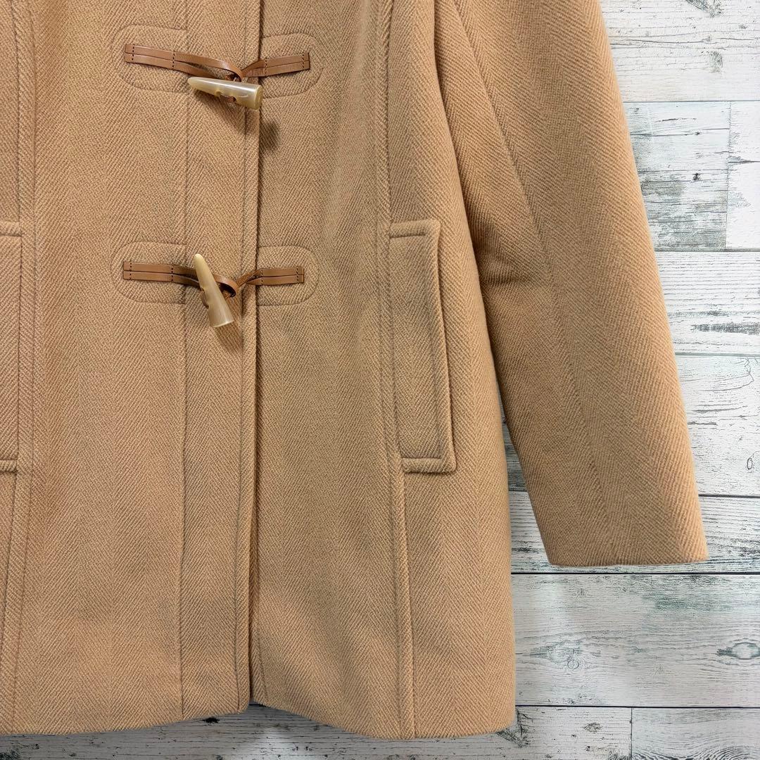 ☆美品☆バーバリーロンドン　スタンドカラーダッフルコート　ヘリンボーン　キャメル