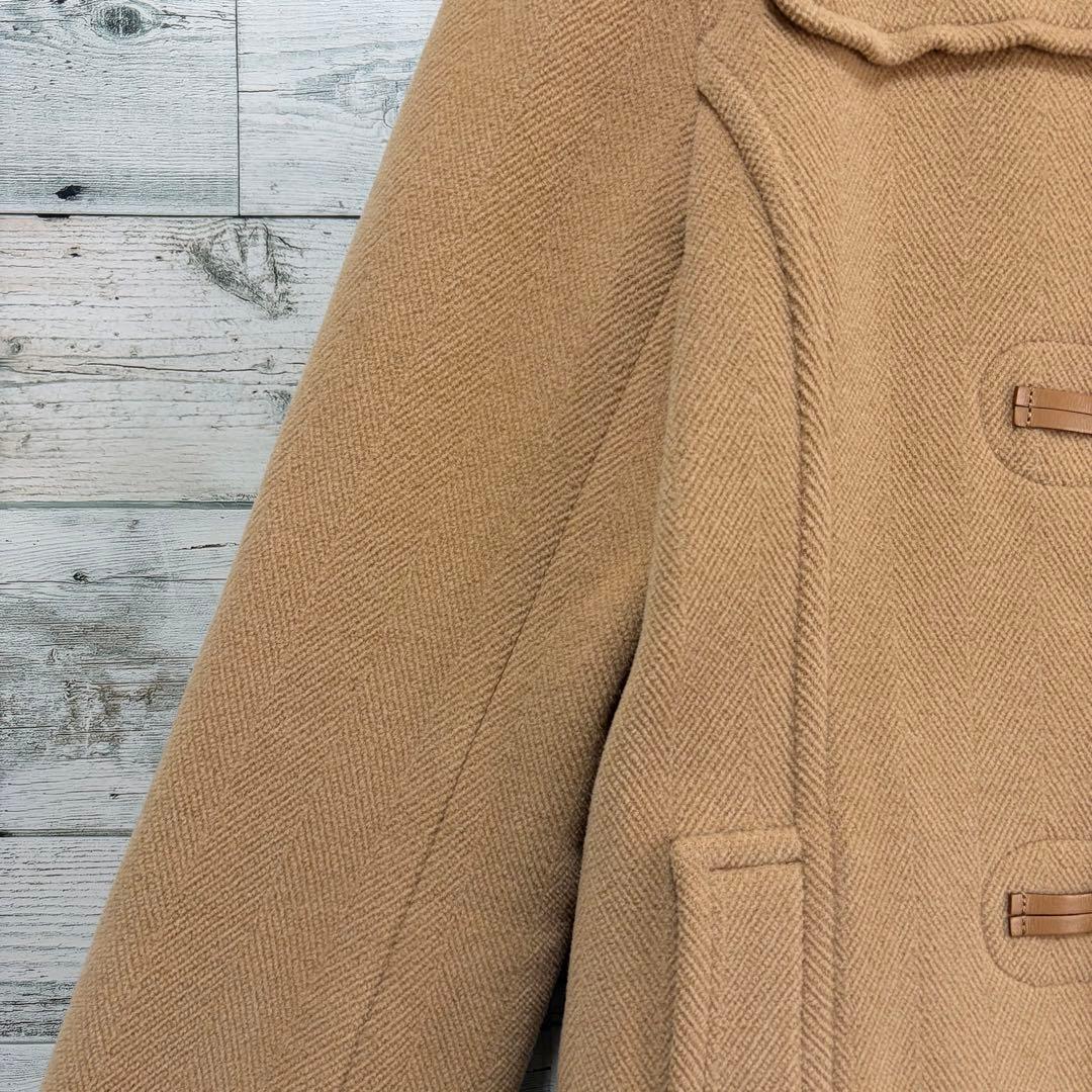 ☆美品☆バーバリーロンドン　スタンドカラーダッフルコート　ヘリンボーン　キャメル