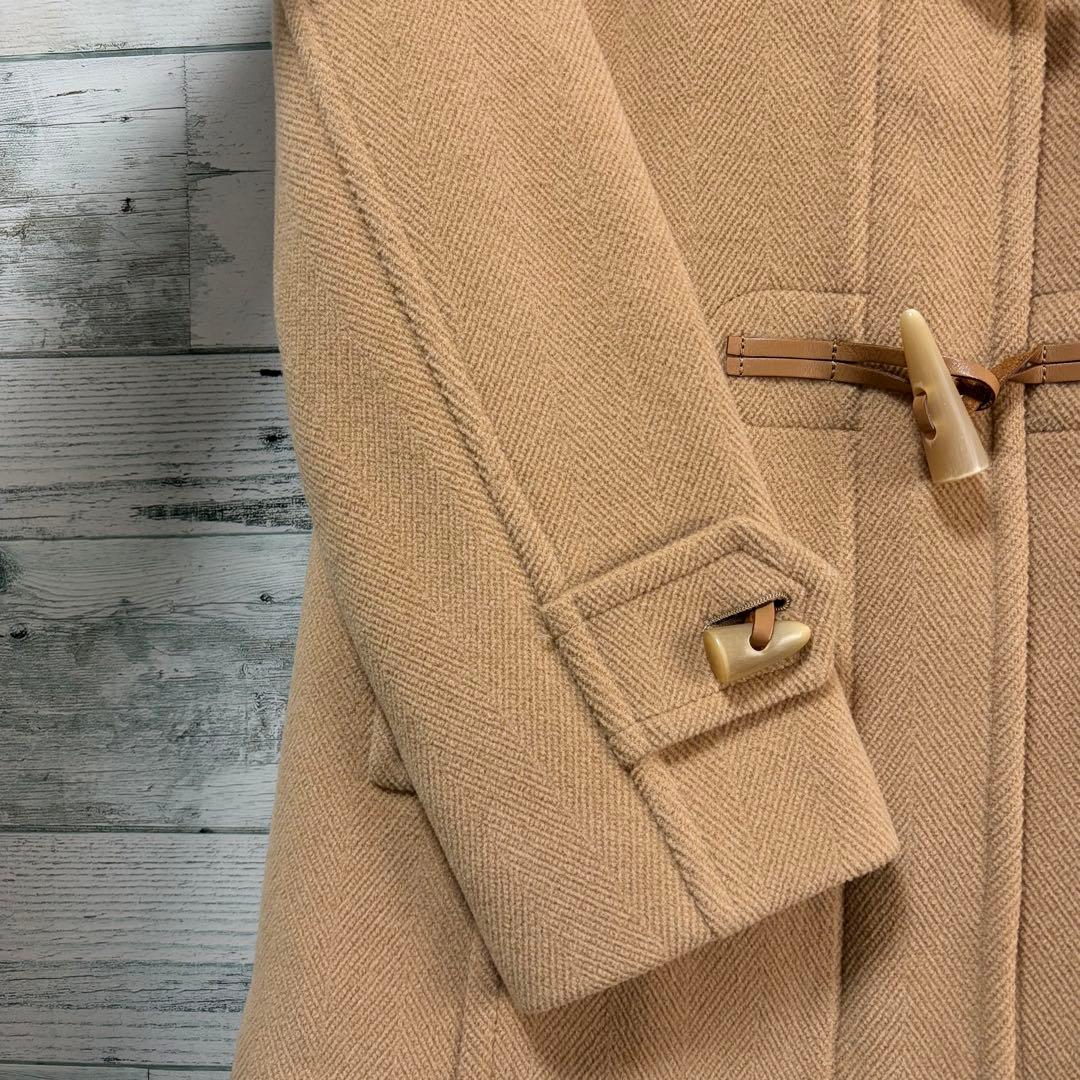 ☆美品☆バーバリーロンドン　スタンドカラーダッフルコート　ヘリンボーン　キャメル