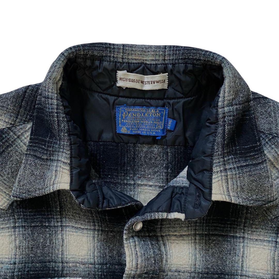 アポロクリード 　PENDLETON 90s シャドウチェック白　黒　XL