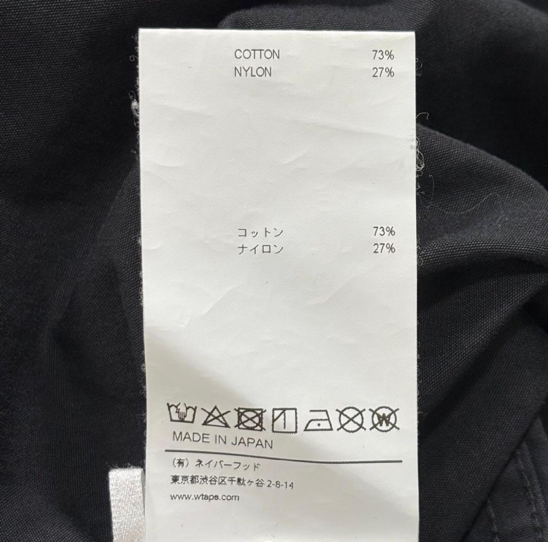 希少WTAPS SCOUT LS NYCO.TUSSAH Black L