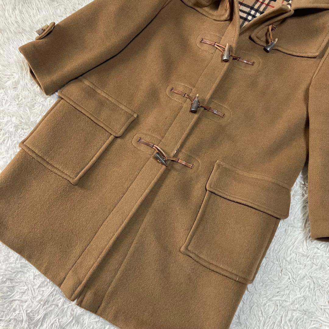 ✨美品✨バーバリー ダッフルコート フード ノバチェック キャメル 英国製 L