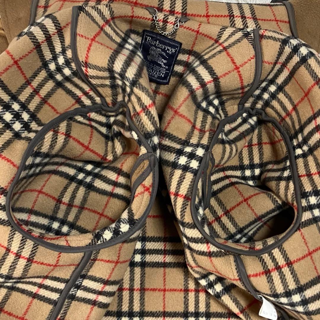 ✨美品✨バーバリー ダッフルコート フード ノバチェック キャメル 英国製 L