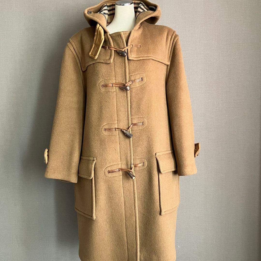 ✨美品✨バーバリー ダッフルコート フード ノバチェック キャメル 英国製 L