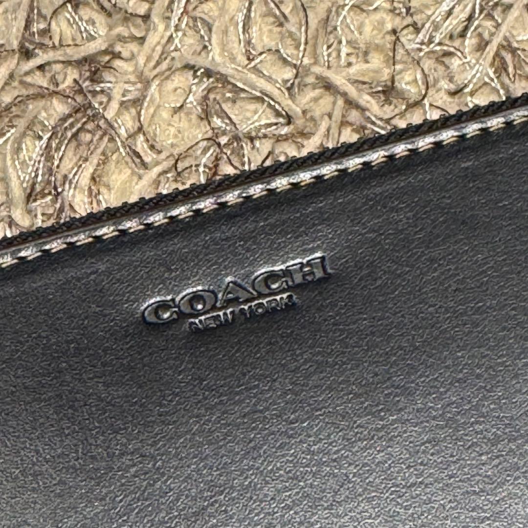 【未使用】COACH コーチ　レザー製 黒 長財布 水牛革　定価55,000円