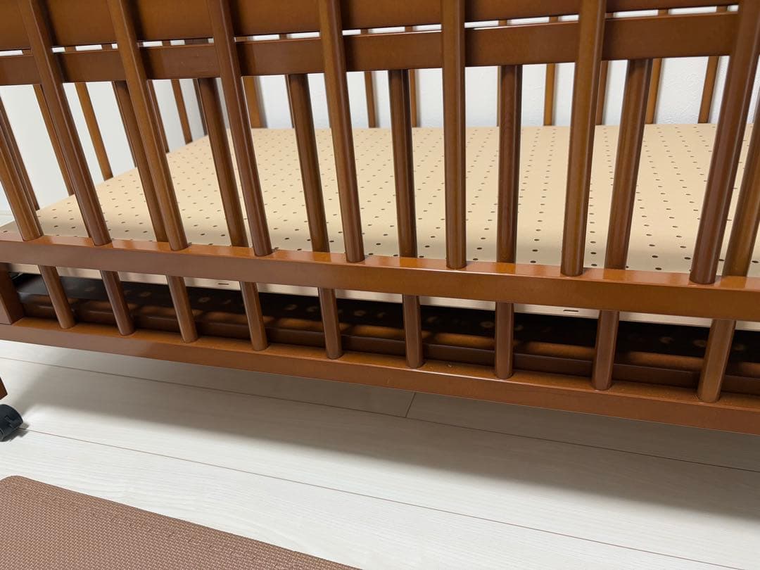 ベビーベッド レギュラーサイズ ハイタイプ 木製