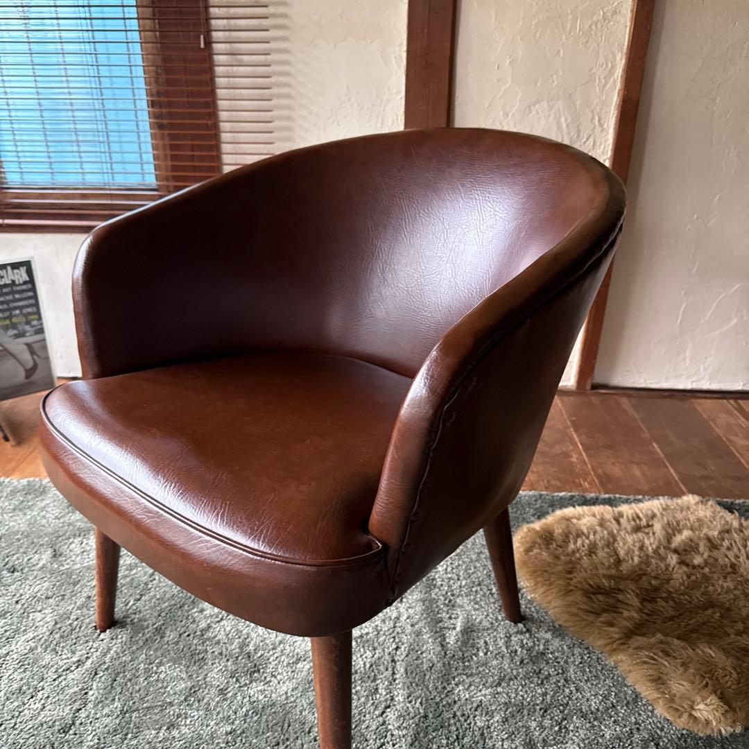 ビンテージ　シングルソファー　シンプル　ミッドセンチュリー