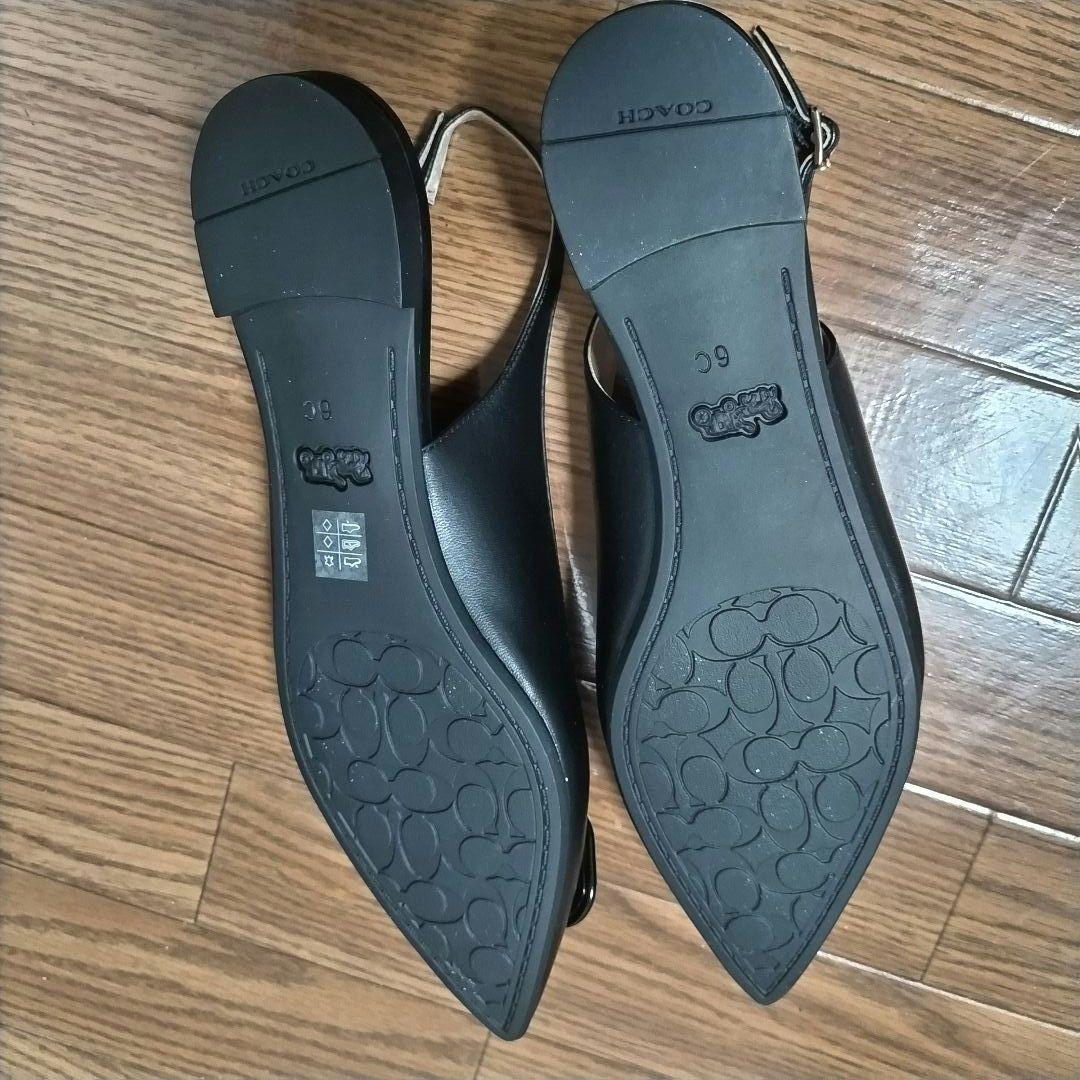 限定様箱込【コーチ】COACH♡新品♡スリングバックミュール【6】黒♡23cm