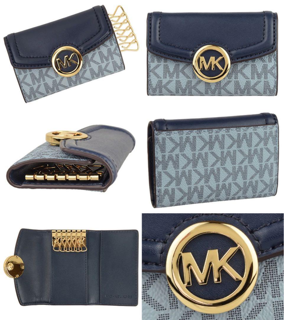 【新品未使用品】MICHAEL KORS キーケース ネイビーブルー