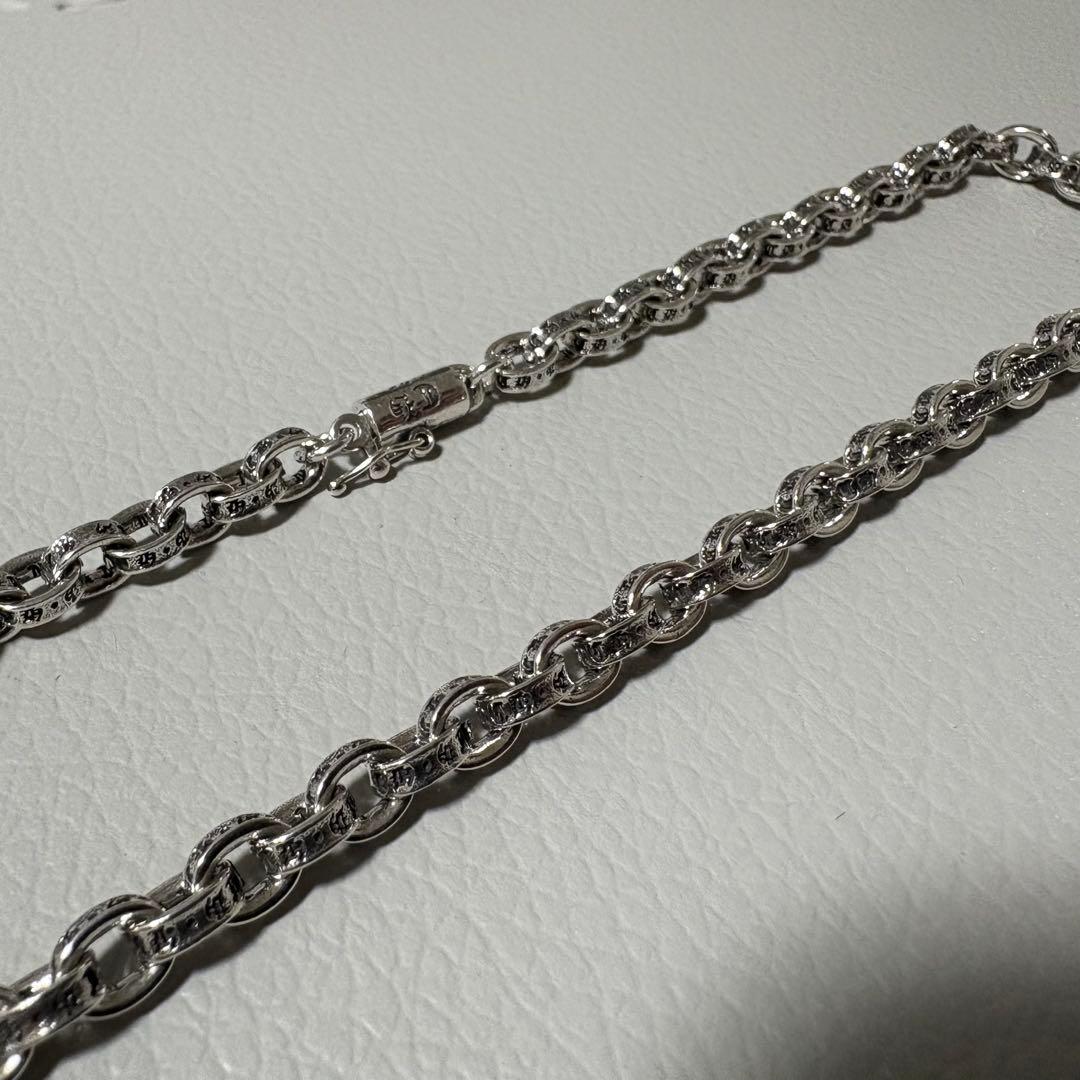 silver925 ダブル ダガー ペンダント ペーパーチェーン