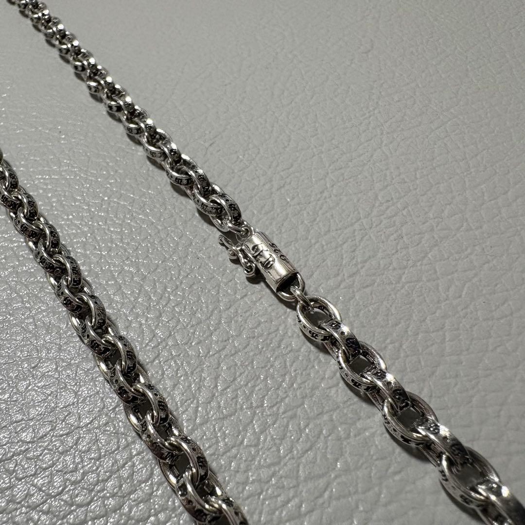 silver925 ダブル ダガー ペンダント ペーパーチェーン