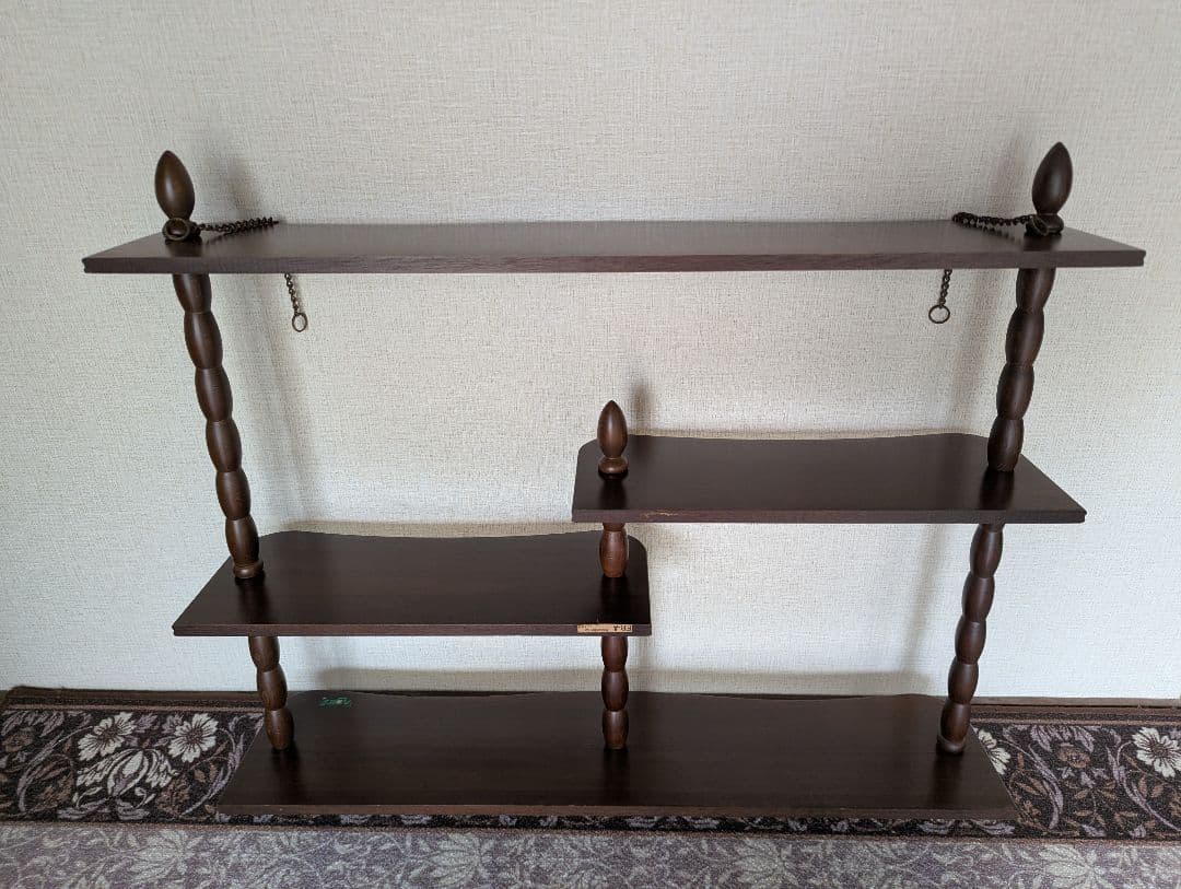 ナジコ 壁掛けシェルフ ミッドセンチュリー木製　壁掛け 古家具 飾り棚