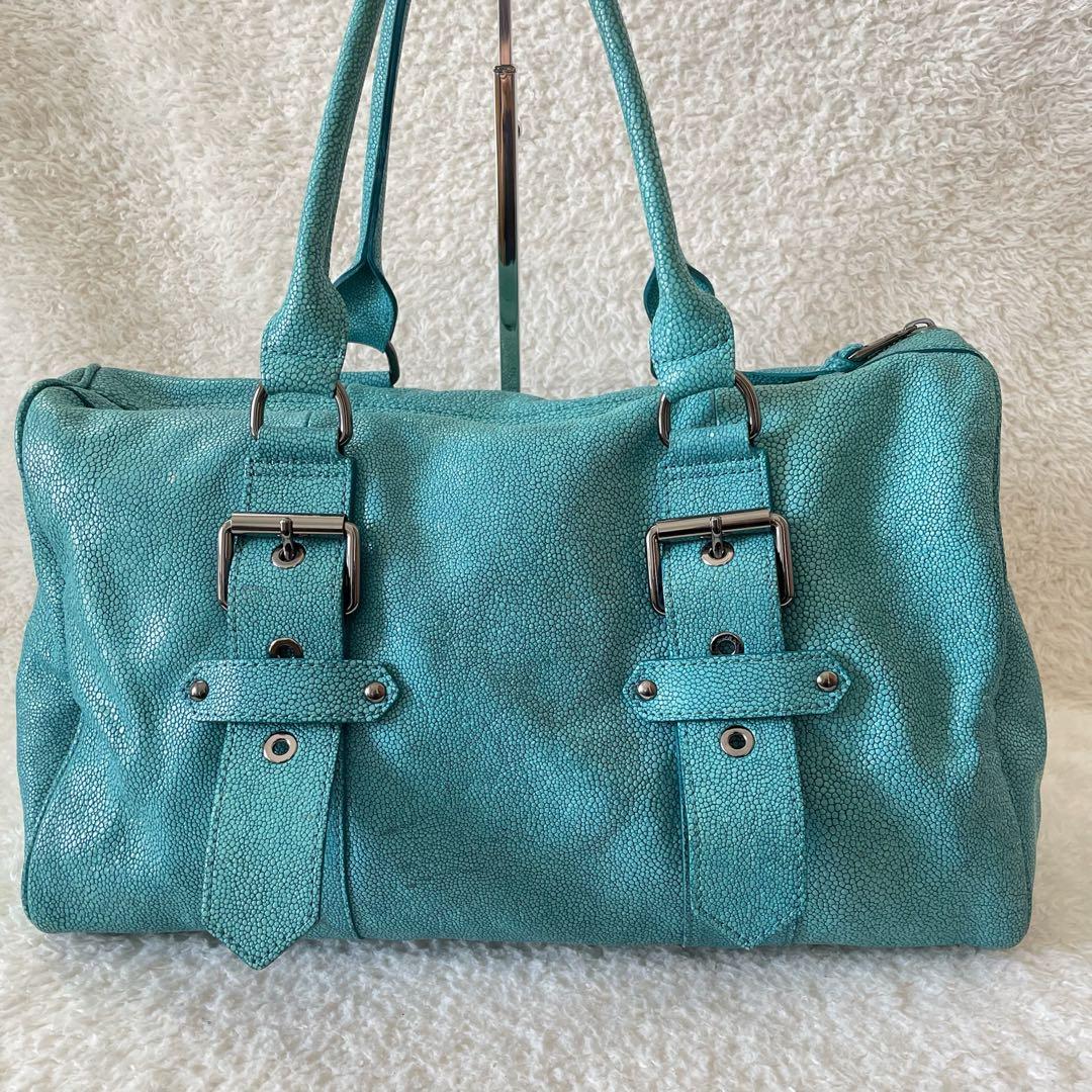 LONGCHAMP ボストンバッグ ケイトモス コラボ グリーン系