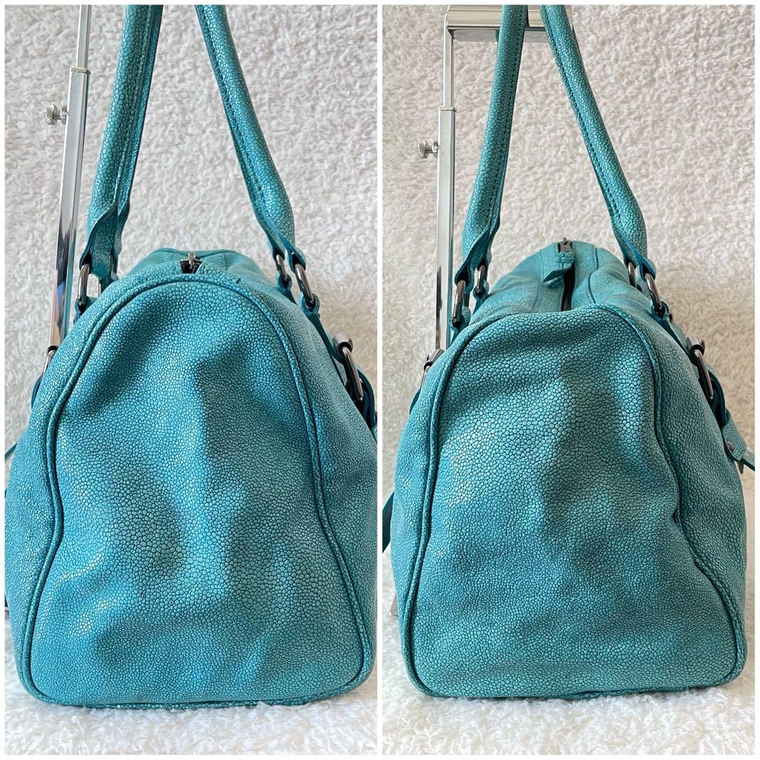 LONGCHAMP ボストンバッグ ケイトモス コラボ グリーン系