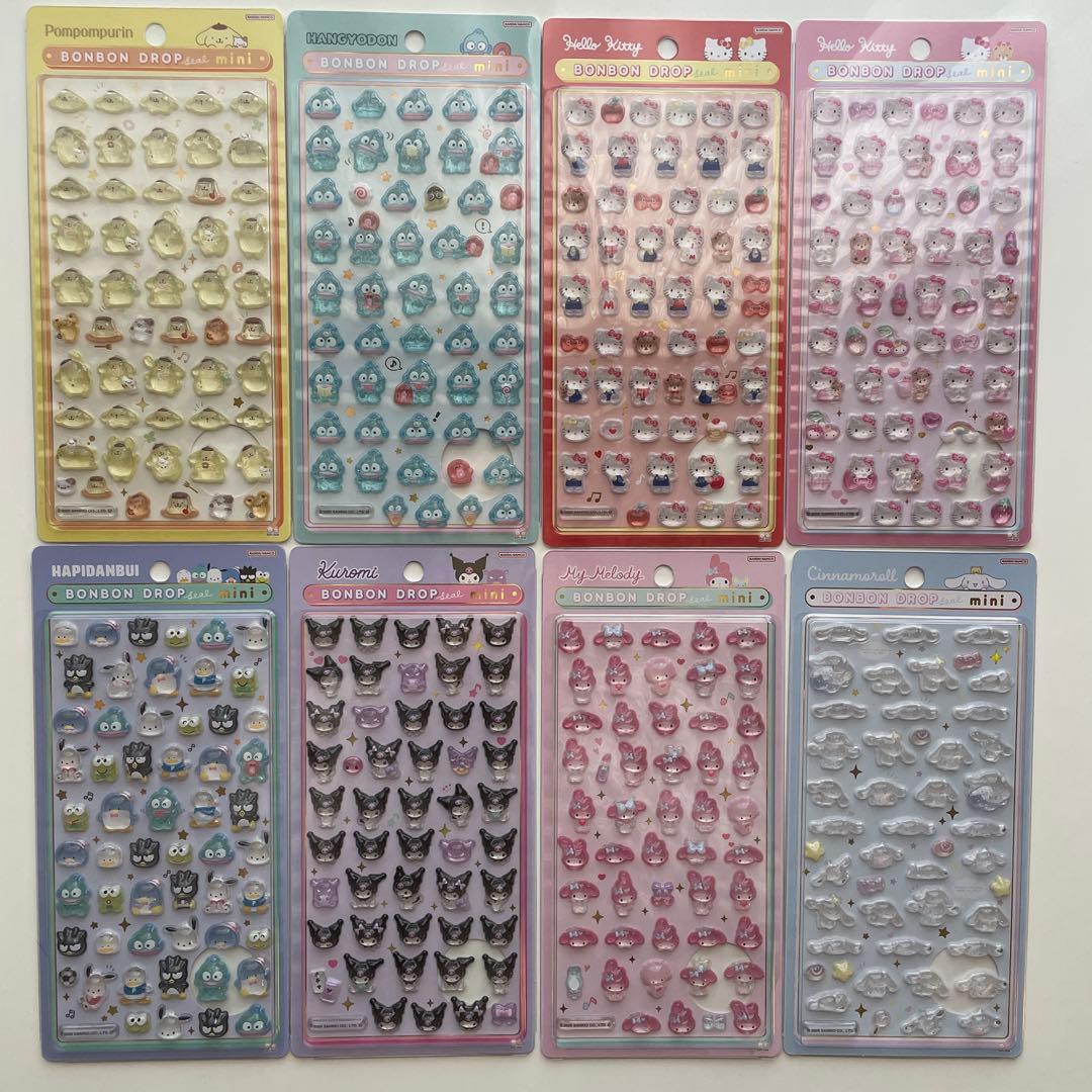 サンリオ　ボンボンドロップシールmini 8枚セット