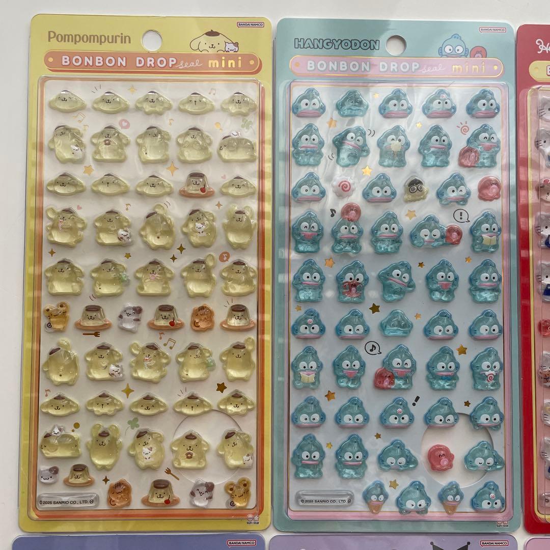 サンリオ　ボンボンドロップシールmini 8枚セット