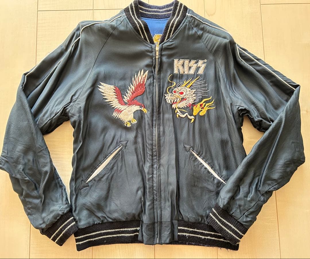 希少　東洋KISS スカジャン 刺繍デザイン