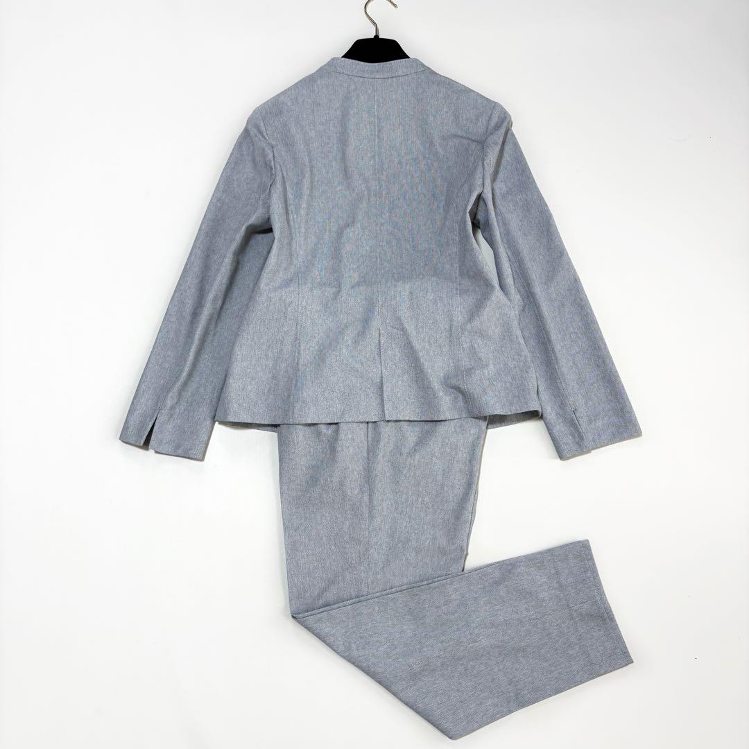 未使用✨️ノーリーズ　セットアップスーツ　春夏　ノーカラーパンツ　グレー　Lサイズ