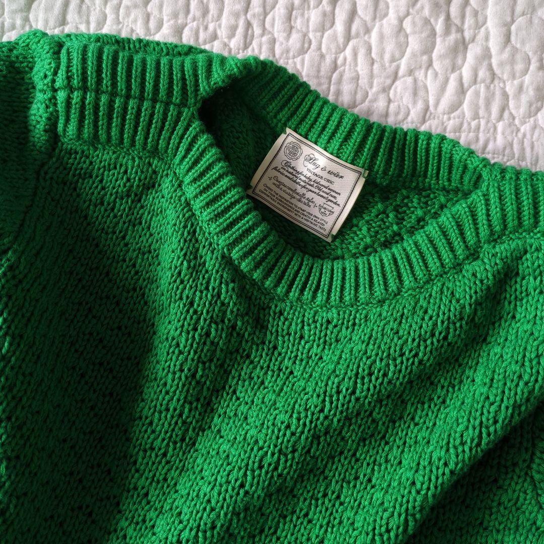 ハグオーワー　コットン　ボートネック　ニット　セーター