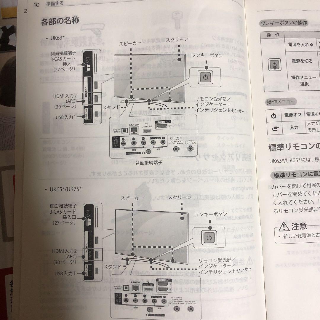55UK7500PAJ 55インチ4k液晶テレビ　ケーブルおまけつき　美品