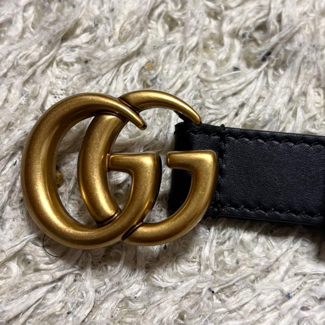 未使用級✨ GUCCI ダブルG ベルト マーモント レザー レディース