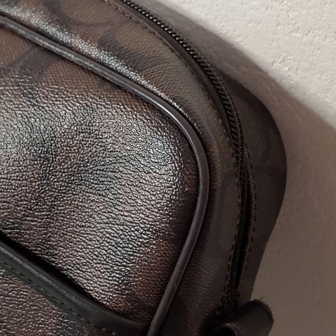 美品✨COACH メッセンジャーバッグ ブラウン レザー PVC メンズ