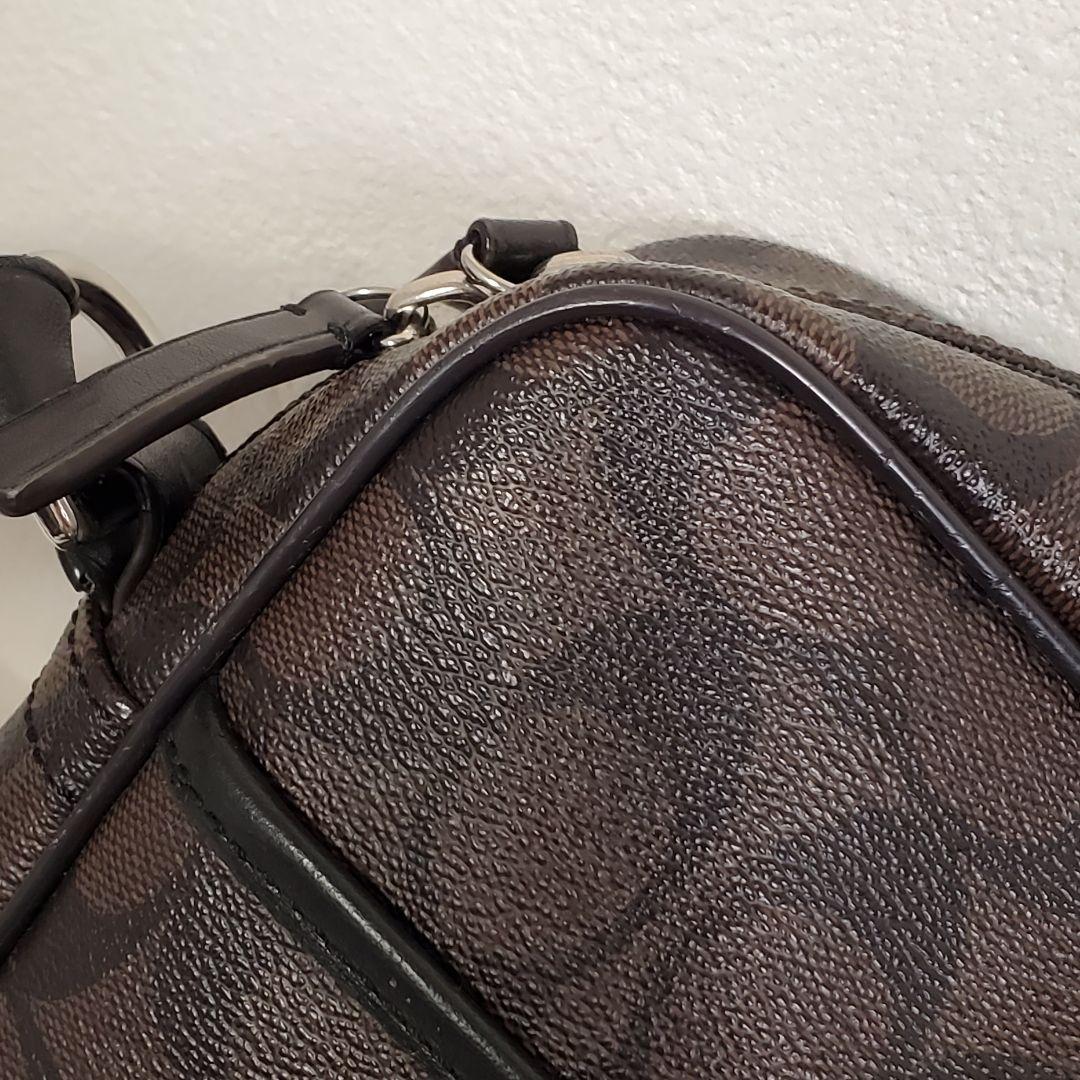 美品✨COACH メッセンジャーバッグ ブラウン レザー PVC メンズ