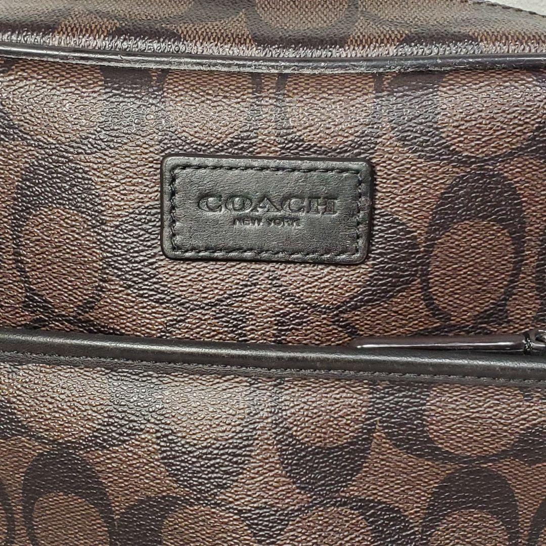 美品✨COACH メッセンジャーバッグ ブラウン レザー PVC メンズ