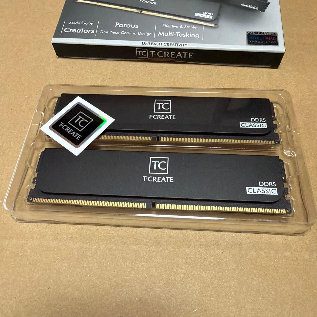 TEAM DDR5 6000MHz PC5-48000 16GBx2枚