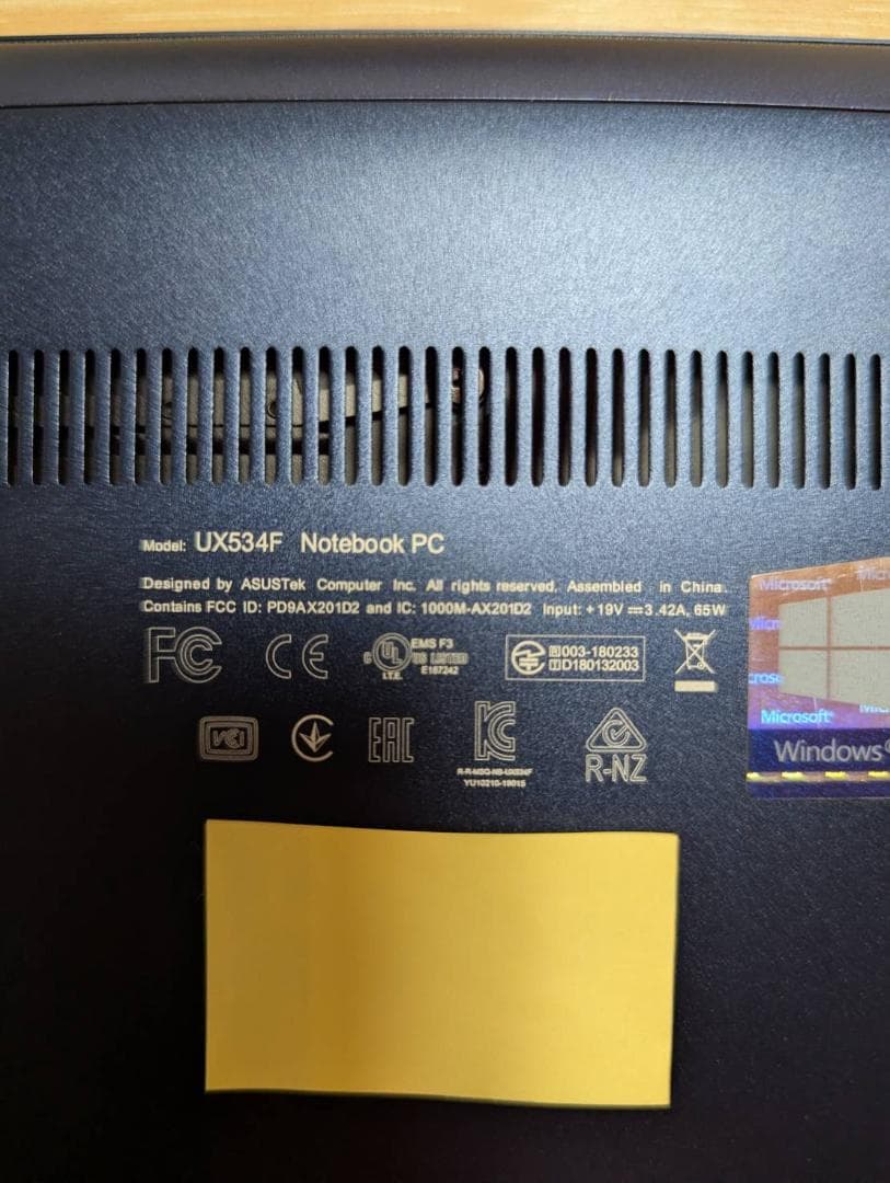 ZenBook15UX534FAC(ジャンク品)＋C42N1839 互換用