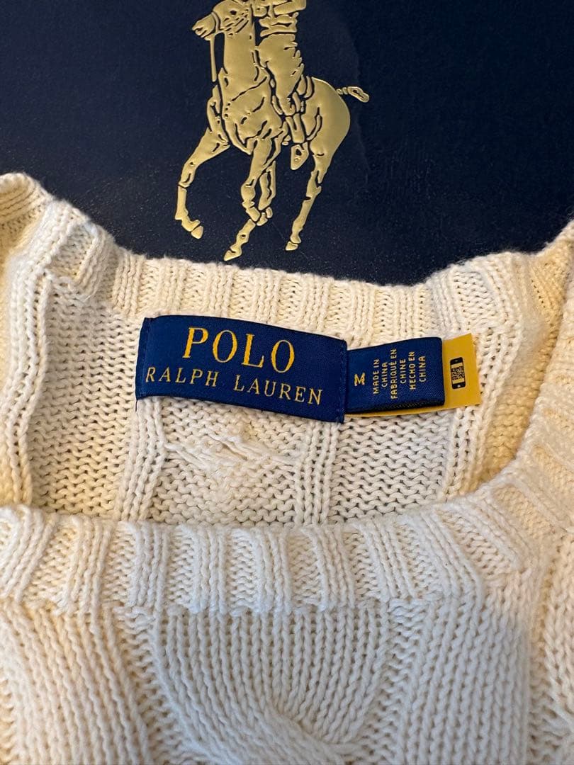 【美品】ラルフローレン ケーブルニット M