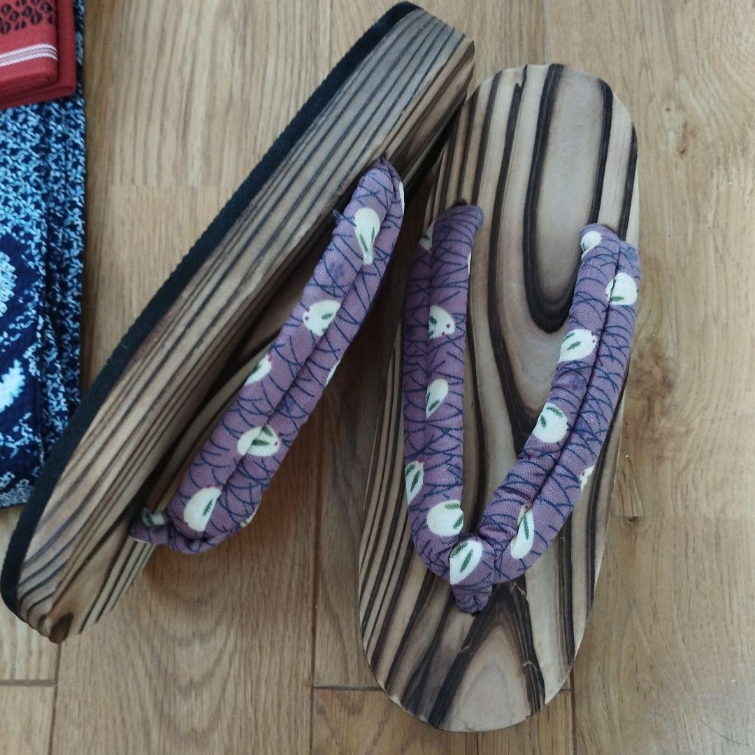 浴衣セット　新品博多帯　新品下駄　新品　カゴ巾着バッグ　特別価格