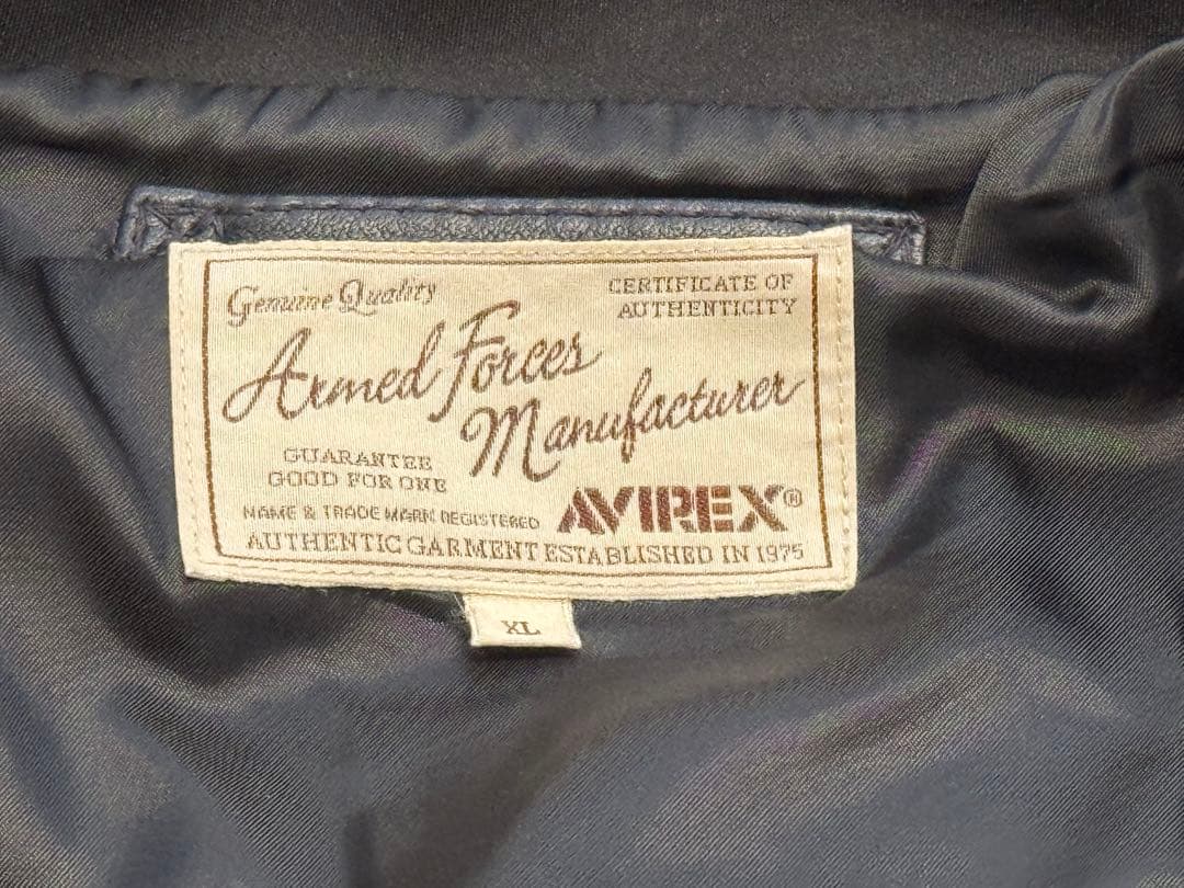 『最終価格』AVIREX フードレザージャケット　フロッグマン