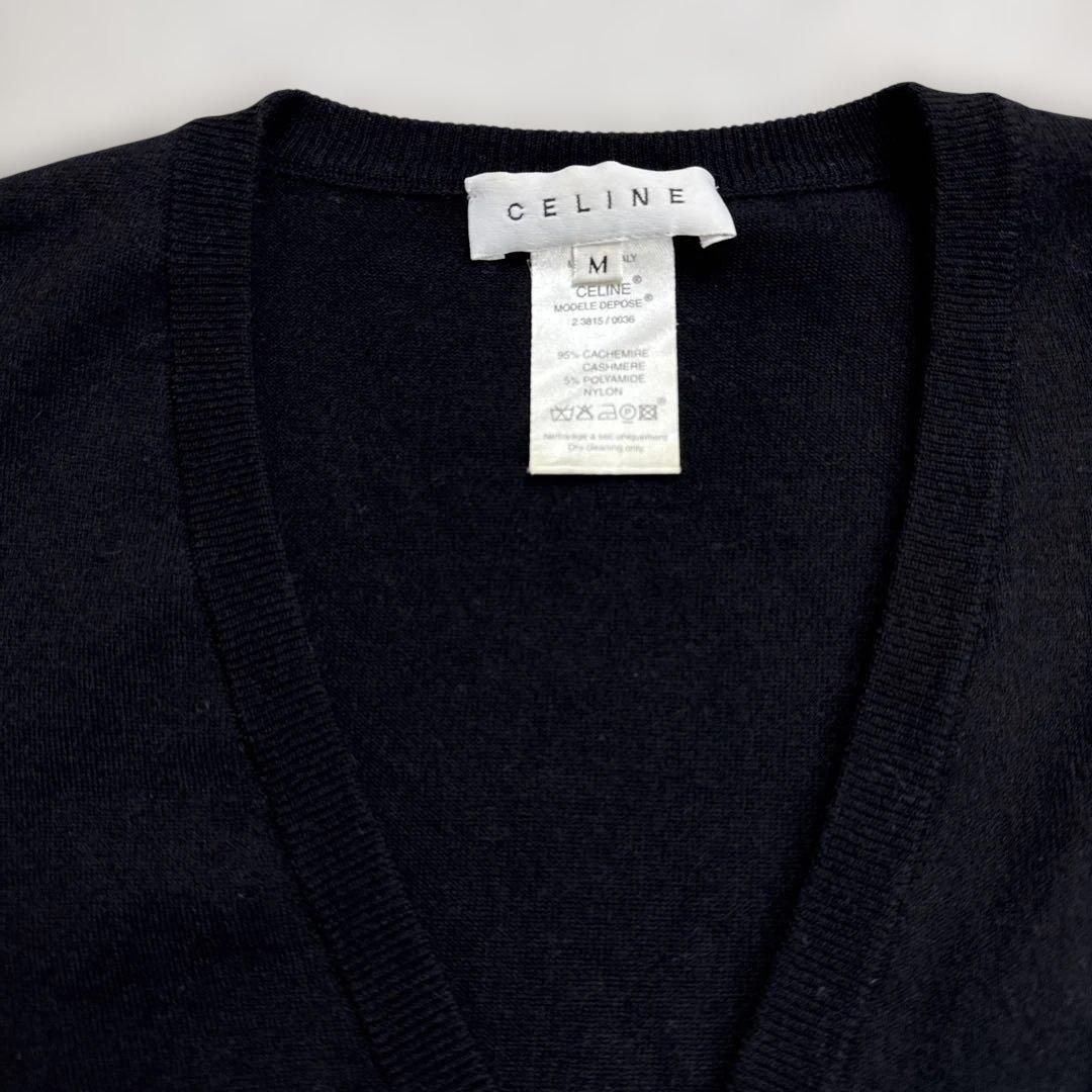 セリーヌCELINE カシミヤ95%ニット　ブラック　Mサイズ　イタリア製