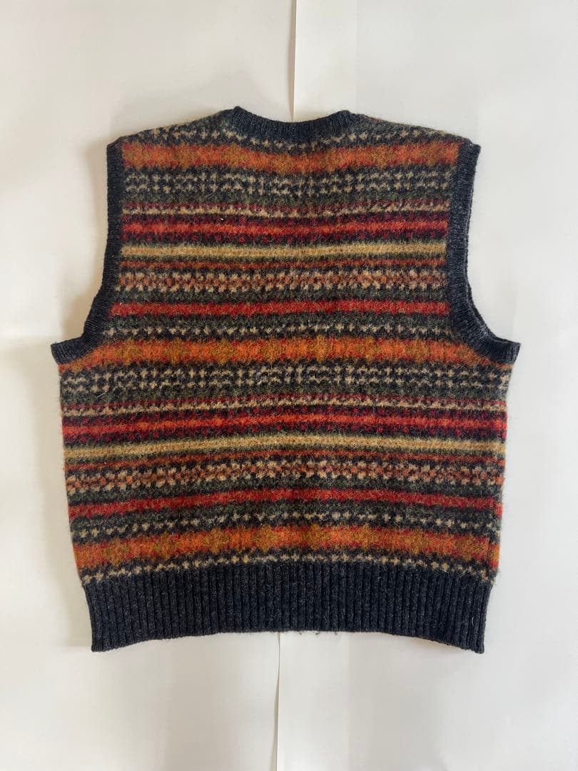 L.L.Bean シェットランドウール ニットベスト 総柄 ヴィンテージ