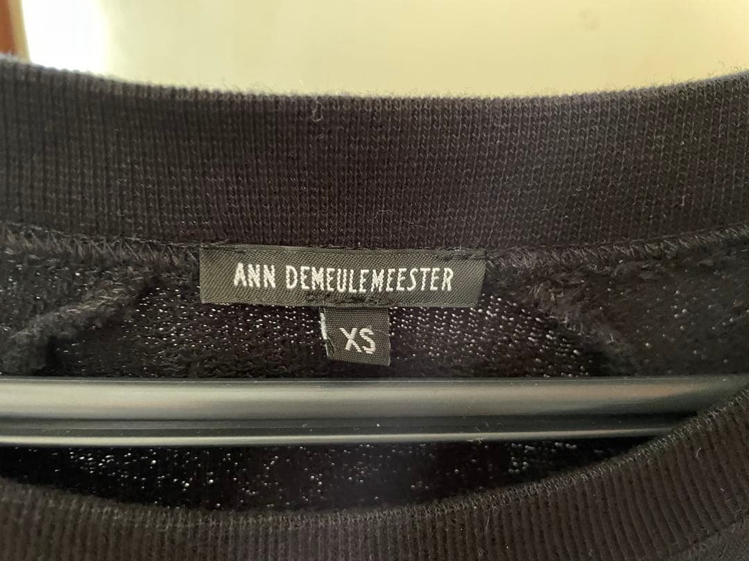 アンドゥムルメステール　ジップ付きロング丈トレーナー　ブラック