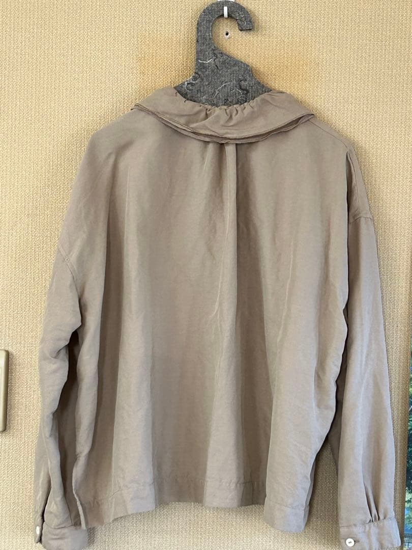 【美品】ネストローブ　コットンリネンツイルダブルカラーシャツ