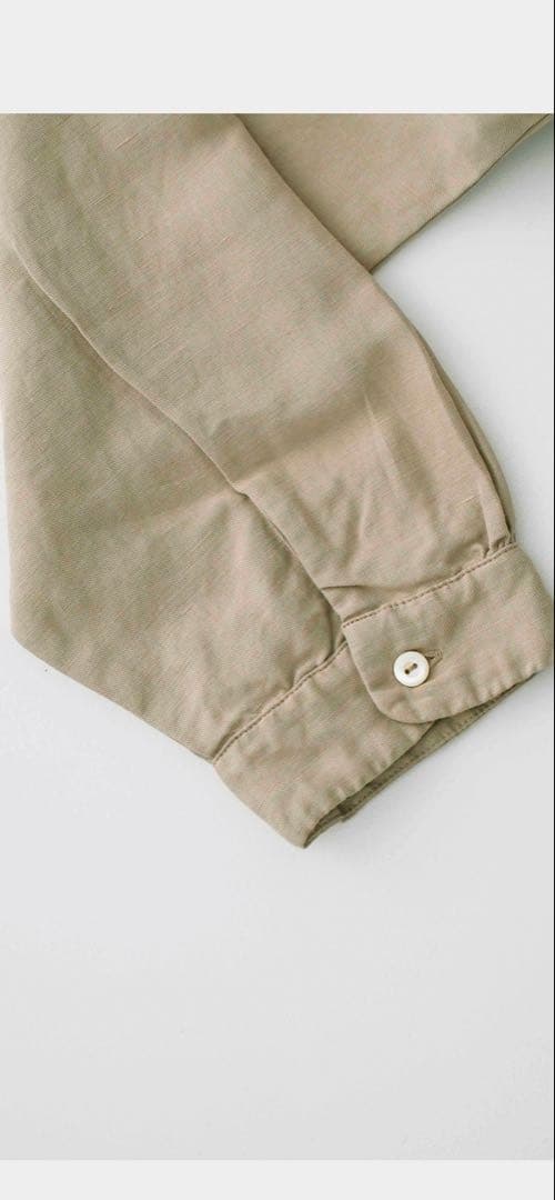 【美品】ネストローブ　コットンリネンツイルダブルカラーシャツ