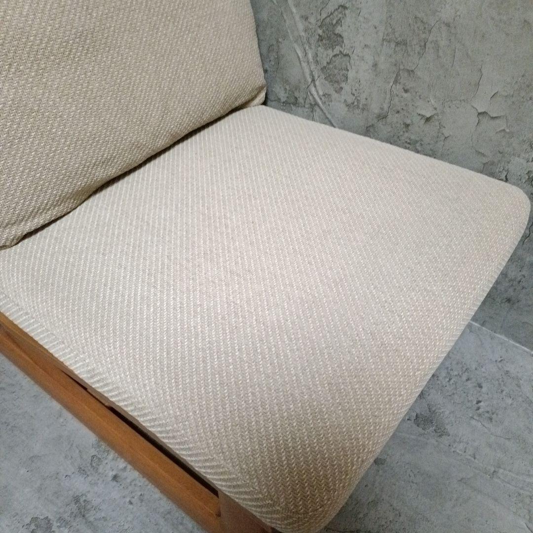 カリモク 木組 ベントウッドソファ プライウッド アームレスソファー レトロ　2