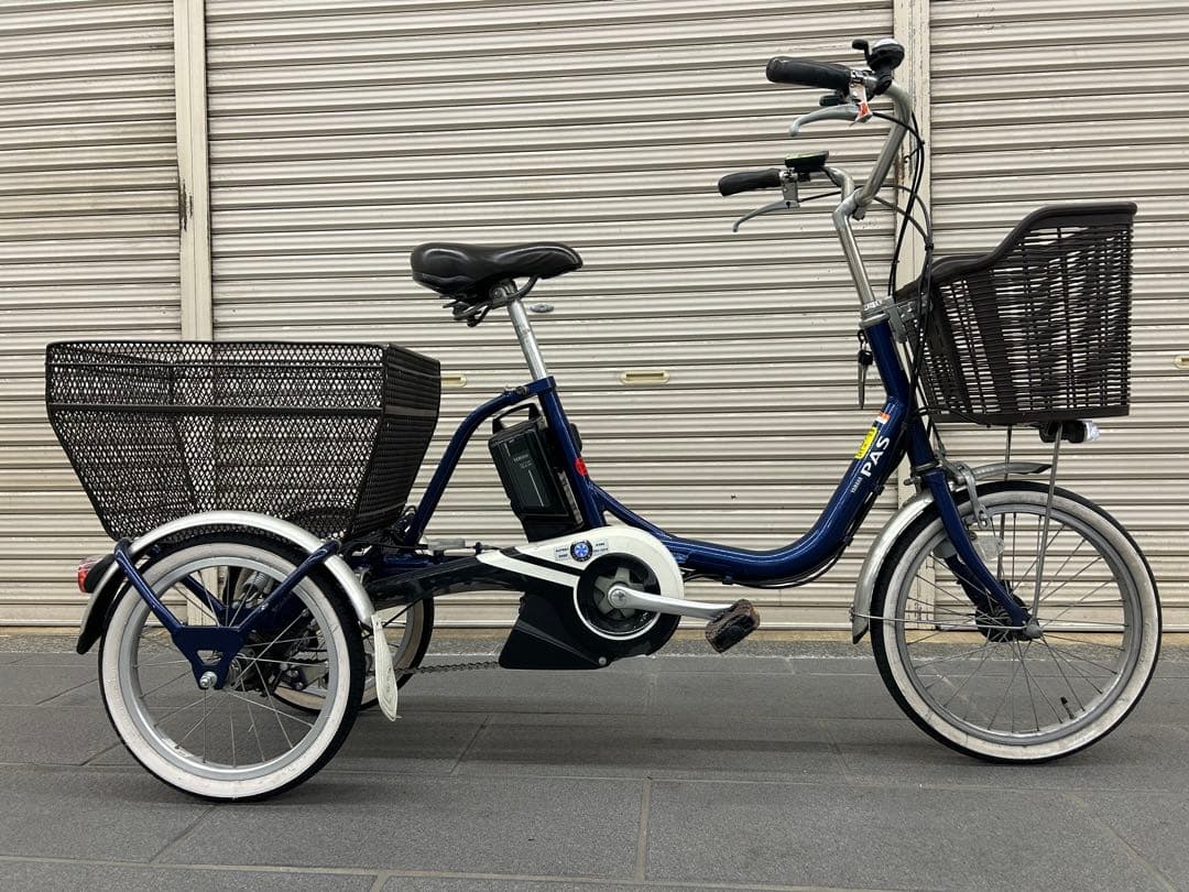 tabasa666！電動アシスト三輪自転車YAMAHA PAS程度良です。