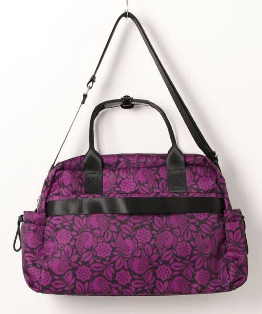 【新品未使用】アナスイ バッグ 2wayバッグ 紫 パープル 花柄ボストンバッグ