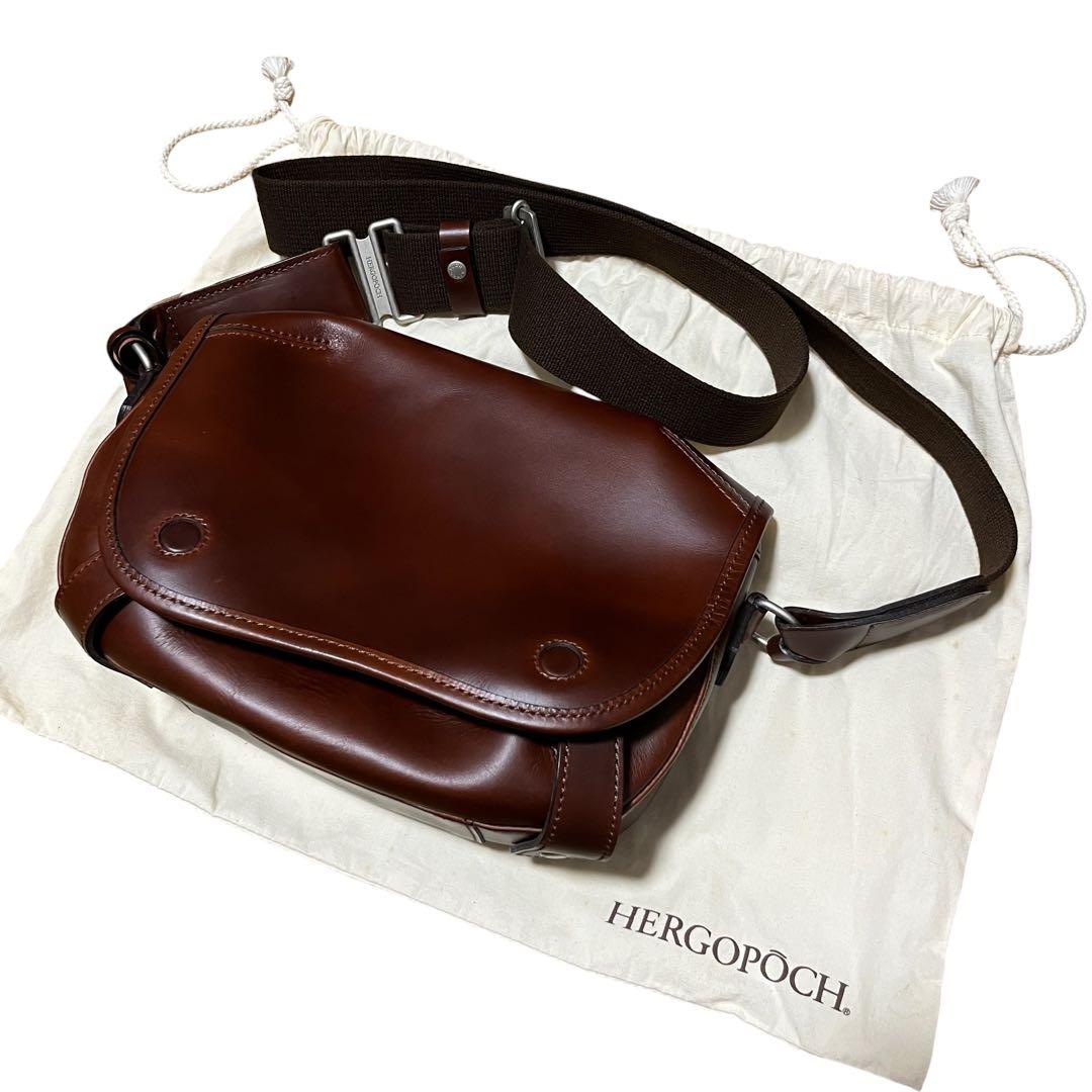 ＫＩ2926 極美品HERGOPOCH06-OVL ワキシングレザー 牛革