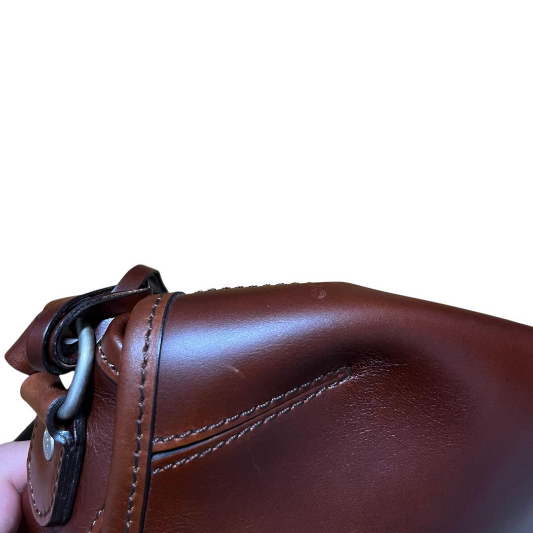 ＫＩ2926 極美品HERGOPOCH06-OVL ワキシングレザー 牛革