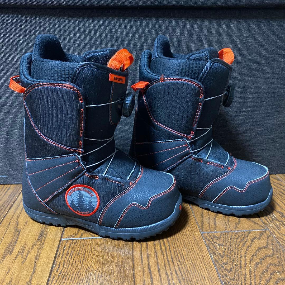 BURTON ZIPLINE 子ども用　スノーボードブーツ ボア　22cm