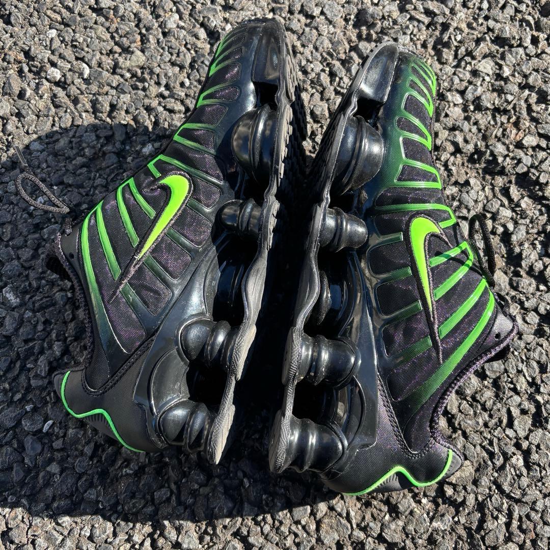 ナイキ ショックス TL ブラック　グリーン　美品 NIKE Shox TL