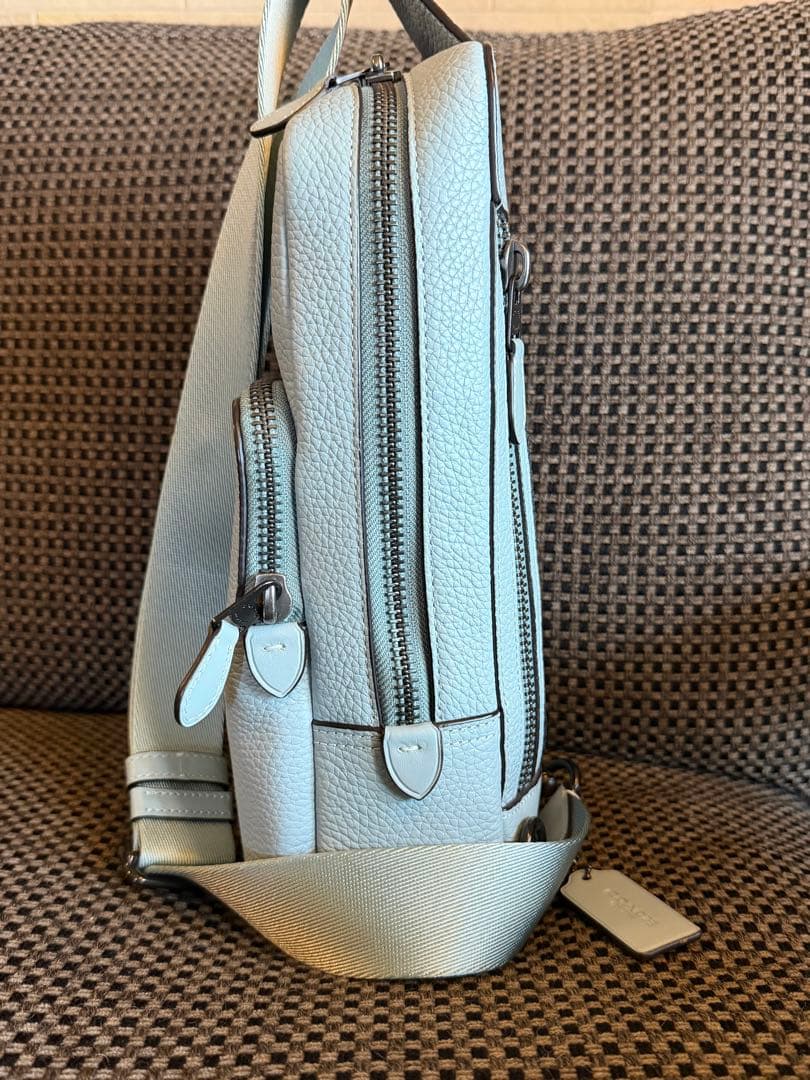 【超備品】COACH ゴッサム ショルダーバッグ アクアブルー