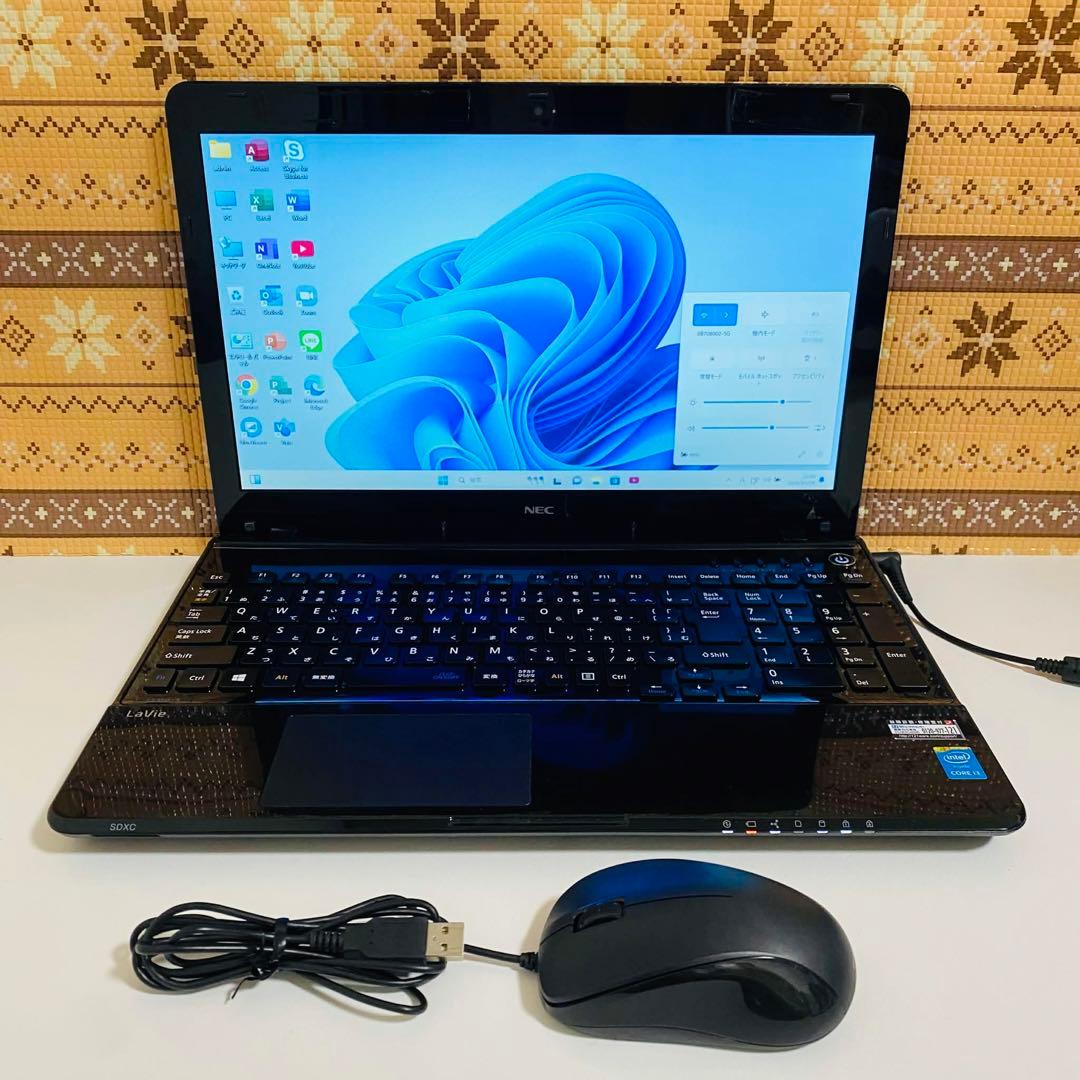 Y84 NECノートパソコンSSD高速 Windows11オフィス2024付き