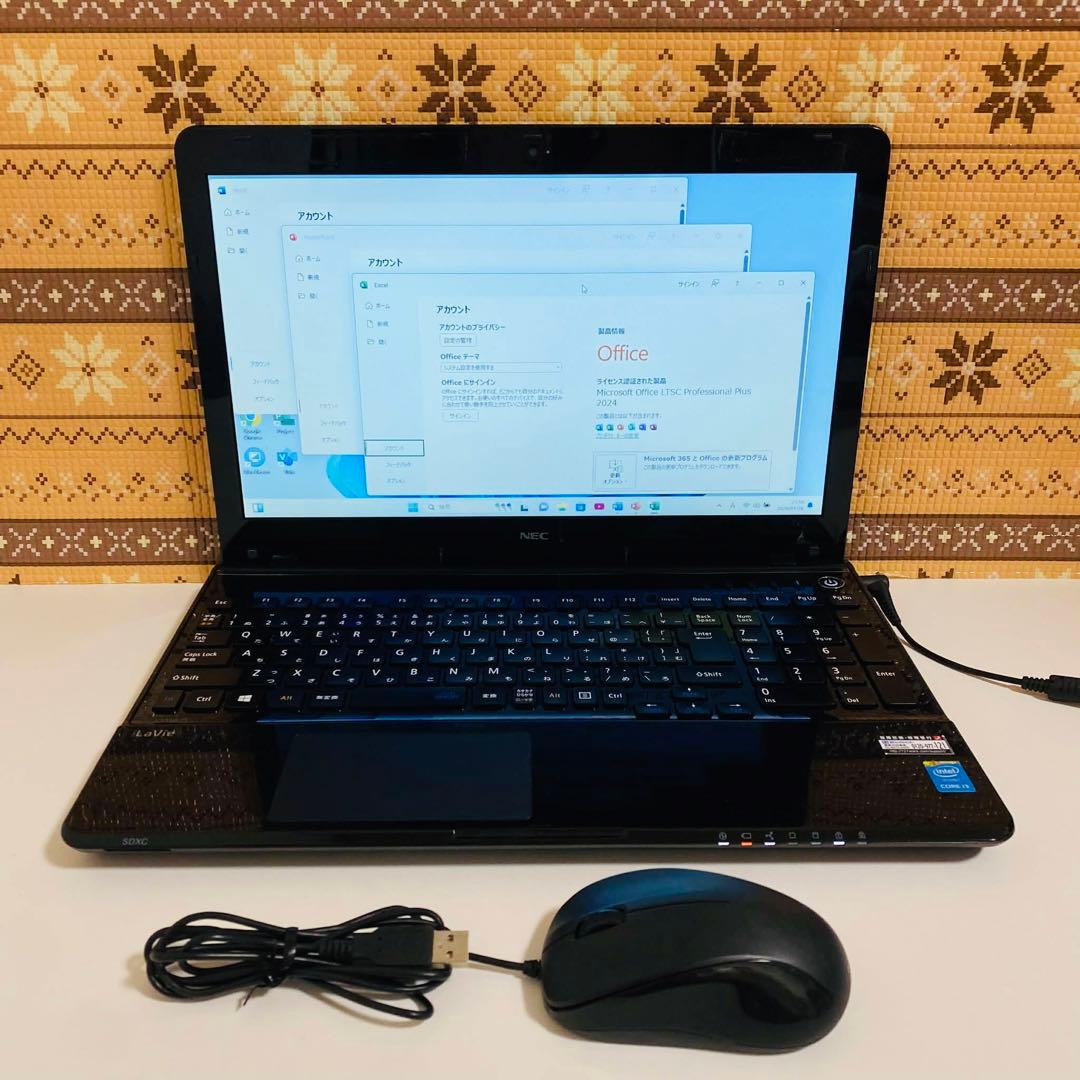 Y84 NECノートパソコンSSD高速 Windows11オフィス2024付き